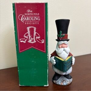 North Pole Caroling Society Santa Figurine 1994 Christmas Vintage